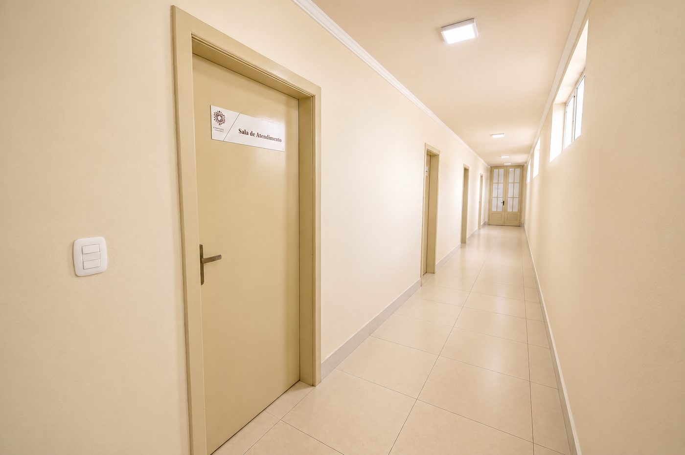 Corredor das salas de atendimento